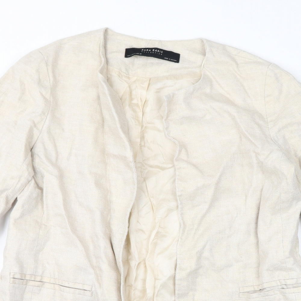 Womens UK Size S Zara Ivory Jacket