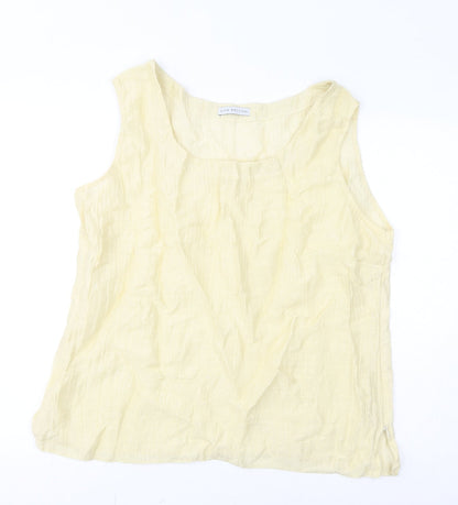 Womens UK Size 22 Gina Bacconi Yellow Basic Tank