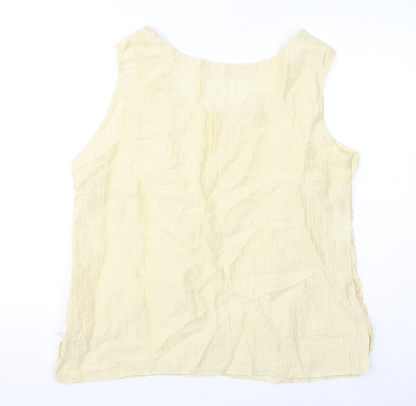 Womens UK Size 22 Gina Bacconi Yellow Basic Tank
