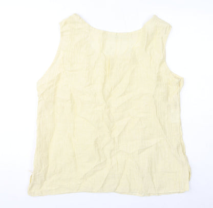 Womens UK Size 22 Gina Bacconi Yellow Basic Tank