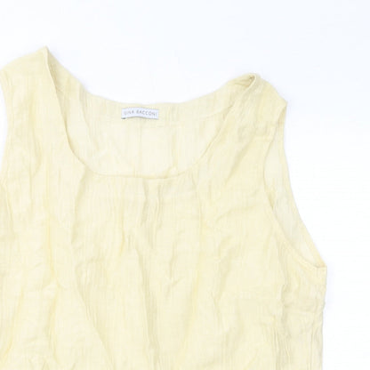 Womens UK Size 22 Gina Bacconi Yellow Basic Tank