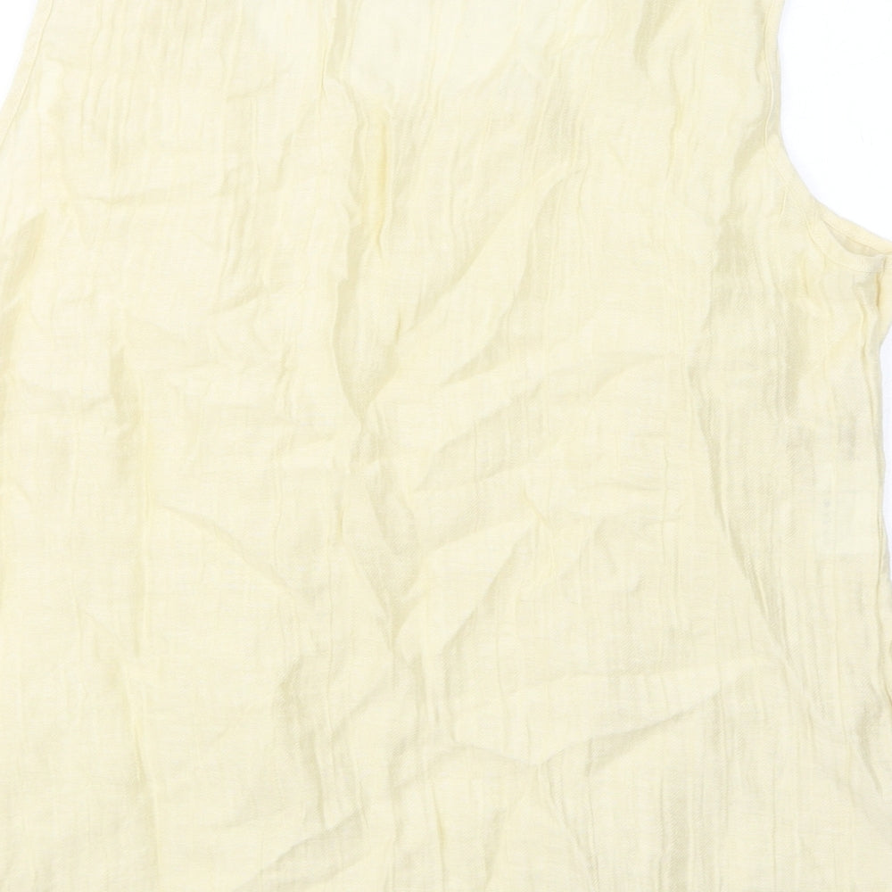 Womens UK Size 22 Gina Bacconi Yellow Basic Tank