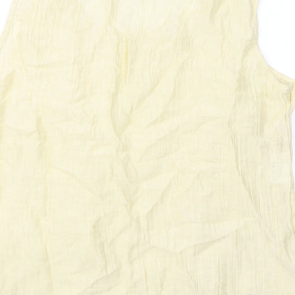 Womens UK Size 22 Gina Bacconi Yellow Basic Tank
