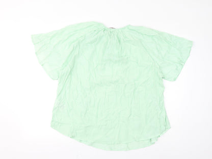 Womens UK Size XL H&M Green Basic T-Shirt