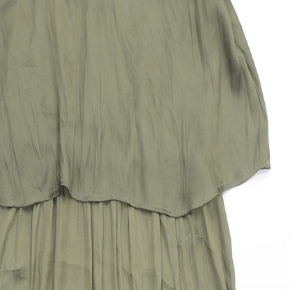 H&M Womens Green Polyester Maxi Size 10 V-Neck Pullover