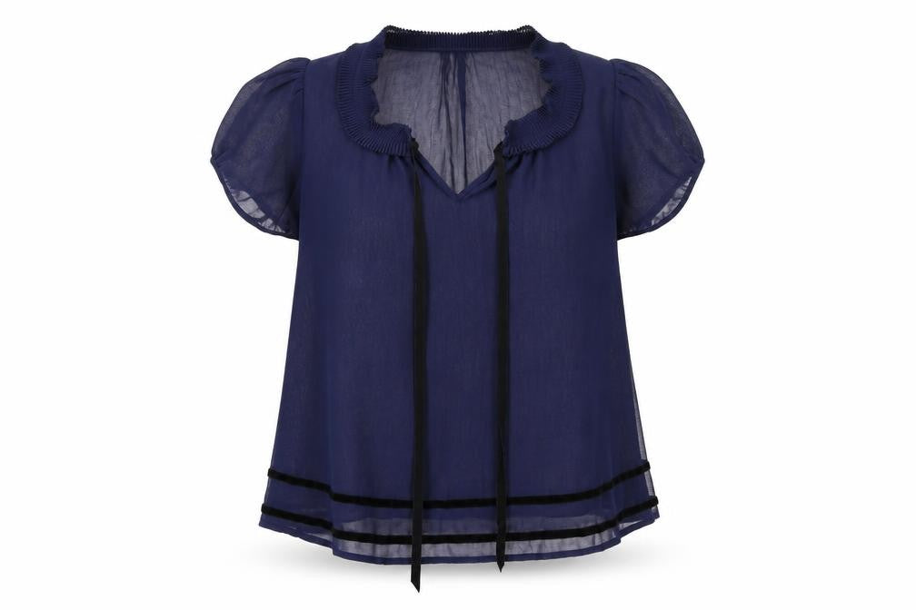 Womens UK Size S Pins & Needles Blue Basic Blouse