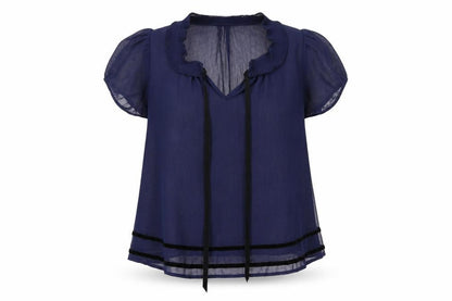 Womens UK Size S Pins & Needles Blue Basic Blouse
