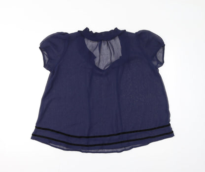 Womens UK Size S Pins & Needles Blue Basic Blouse