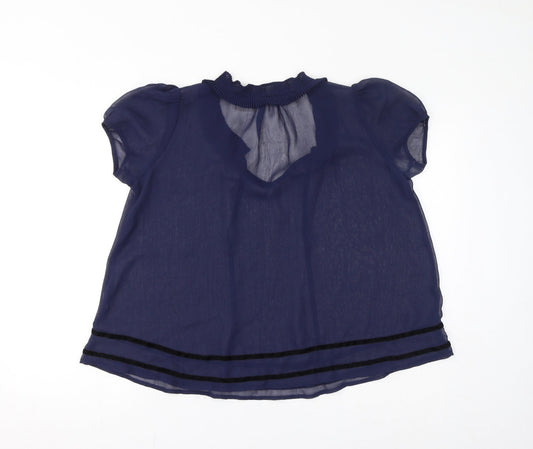 Womens UK Size S Pins & Needles Blue Basic Blouse