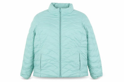 Marks & Spencer Womens Blue Quilted Coat Size 20 Zip