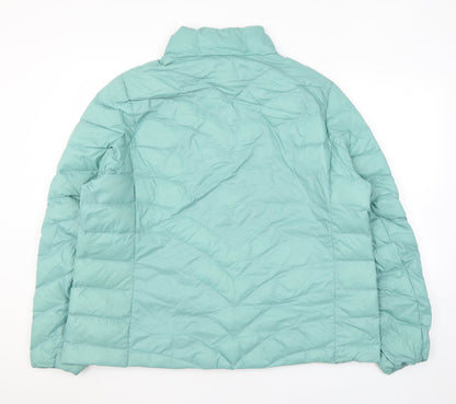Womens UK Size 20 Marks and Spencer Blue Quilted Coat