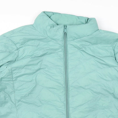 Womens UK Size 20 Marks and Spencer Blue Quilted Coat