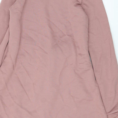 Missguided Womens Pink Polyester Jumper Dress Size 8 Round Neck Pullover