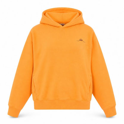 Zara Womens Orange Cotton Pullover Hoodie Size 10 Pullover