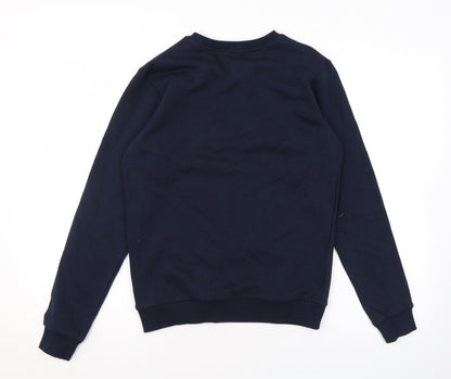Marks and Spencer Boys Blue Cotton Pullover Sweatshirt Size 12-13 Years Pullover