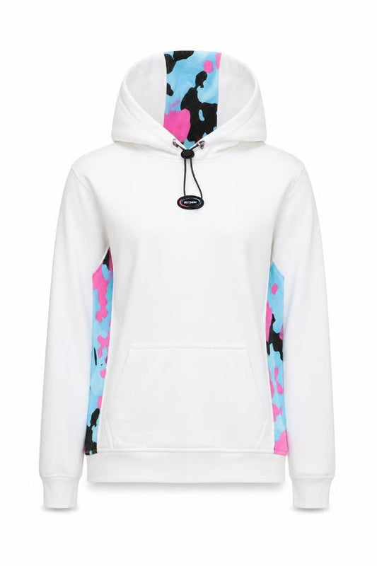 Somn Womens White Camouflage Cotton Pullover Hoodie Size XS Pullover
