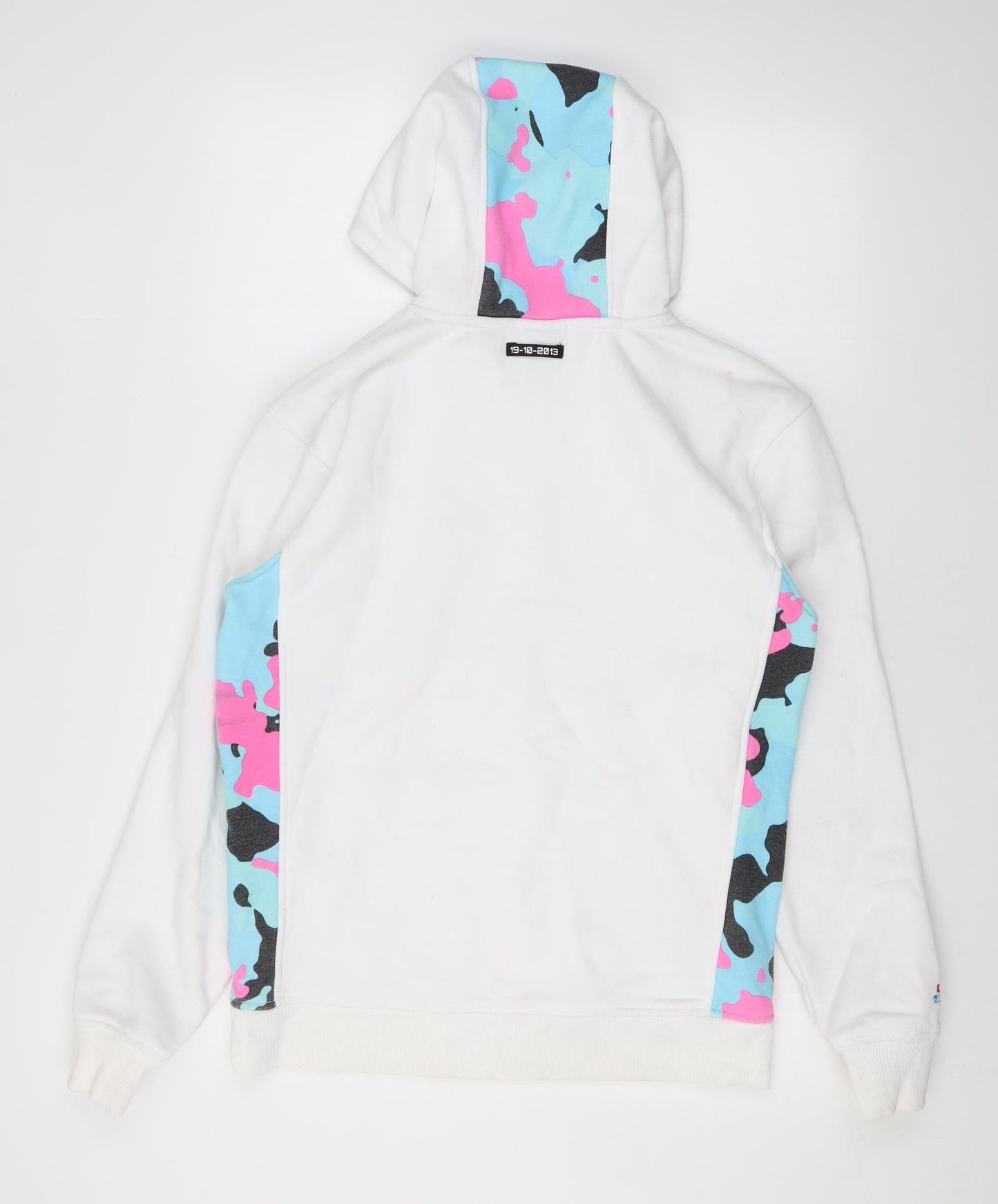 Somn Womens White Camouflage Cotton Pullover Hoodie Size XS Pullover