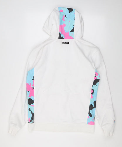 Somn Womens White Camouflage Cotton Pullover Hoodie Size XS Pullover