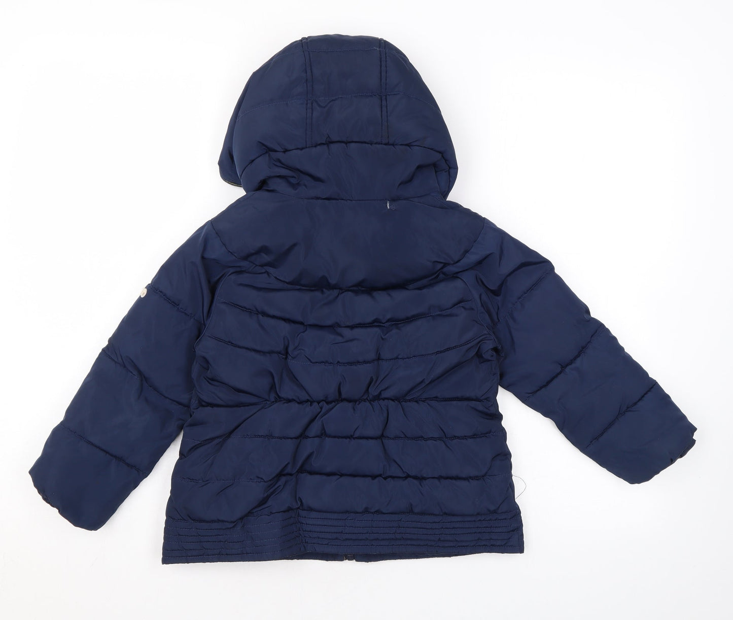 Cyrillus Girls Blue Rain Coat Coat Size 6 Years Zip