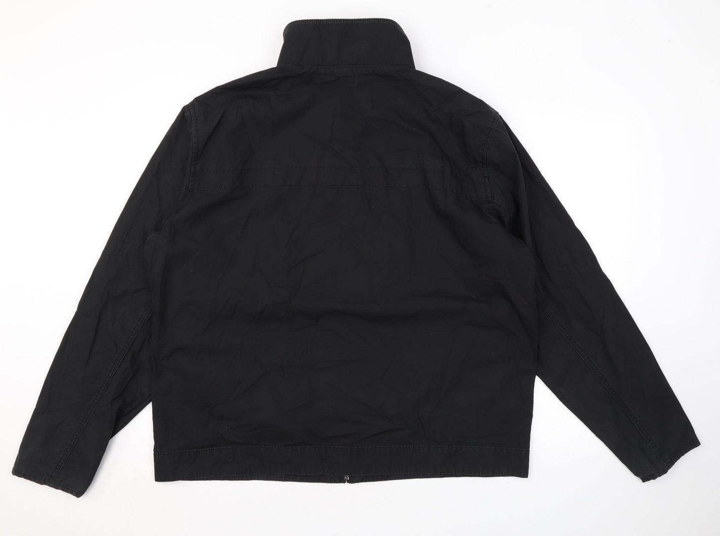 Autograph Womens Black Rain Coat Coat Size XL Zip