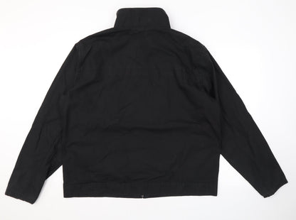 Autograph Womens Black Rain Coat Coat Size XL Zip