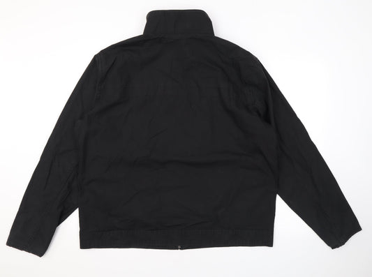 Autograph Womens Black Rain Coat Coat Size XL Zip