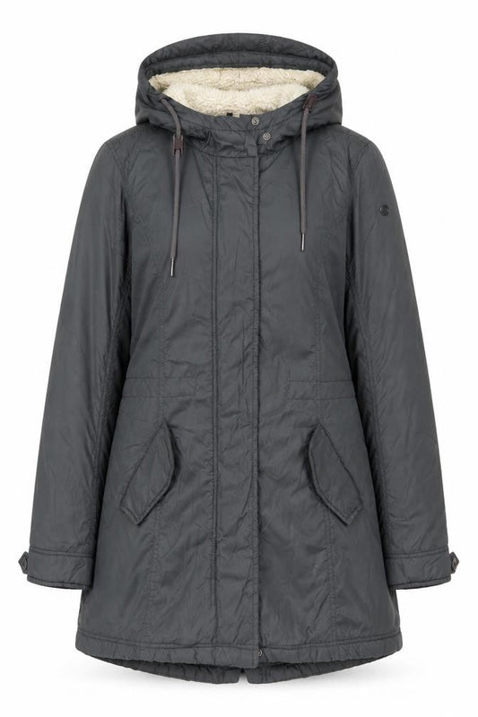 Censured Womens Grey Rain Coat Coat Size XS Zip