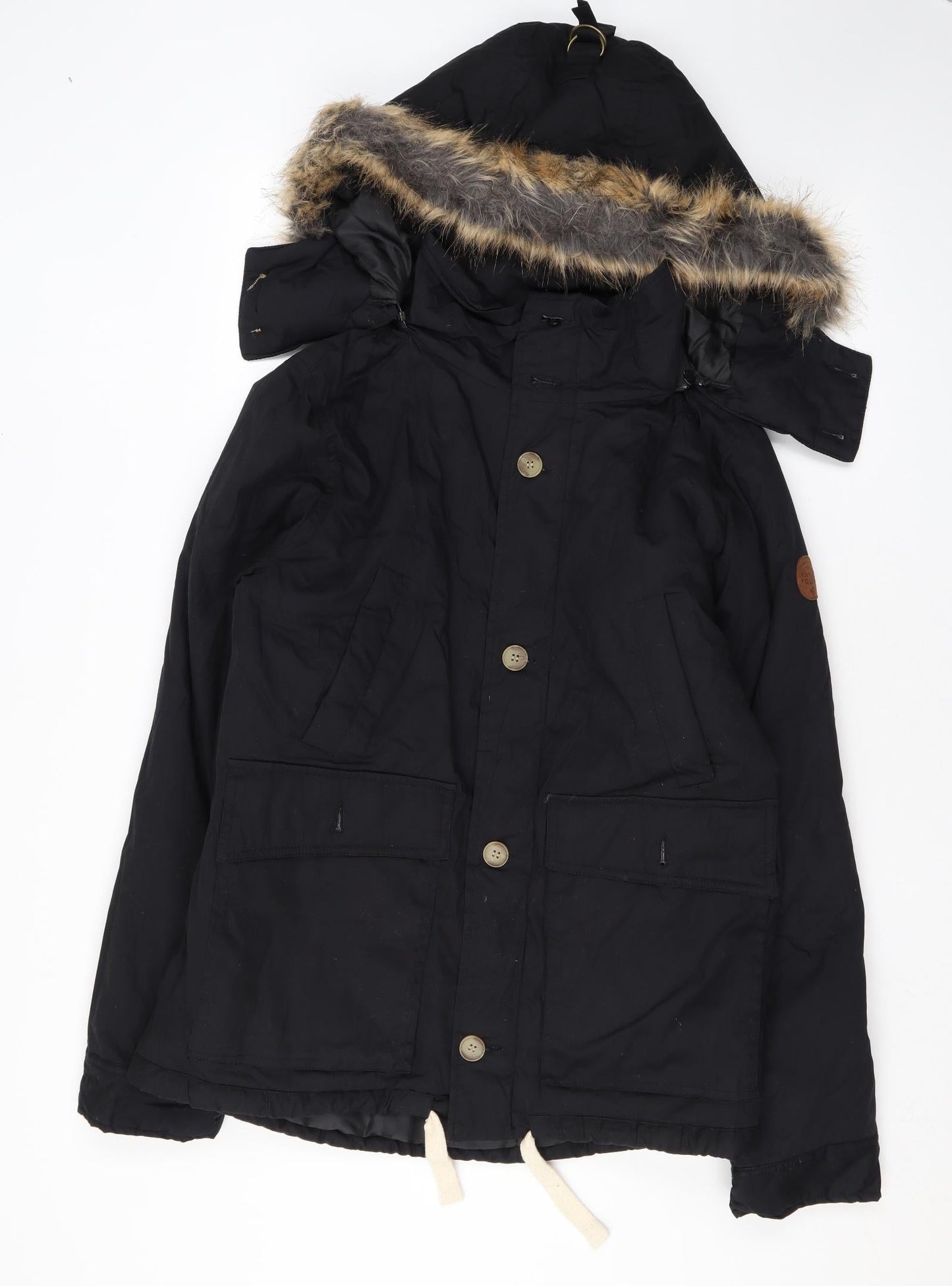 Womens UK Size M Native Youth Black Rain Coat