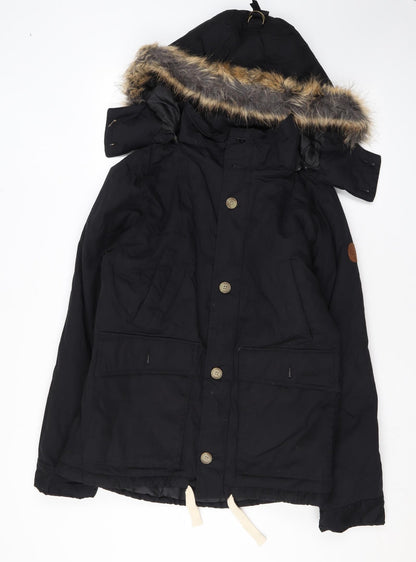 Womens UK Size M Native Youth Black Rain Coat