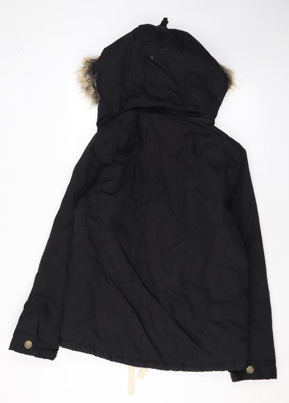 Womens UK Size M Native Youth Black Rain Coat