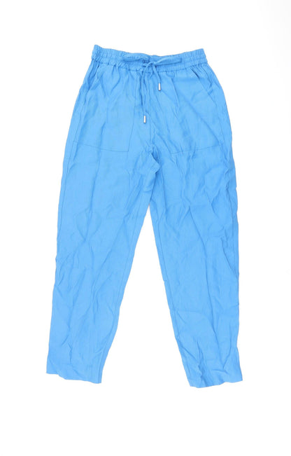 Womens UK Size 8 Marks and Spencer Regular Fit  Blue Trousers