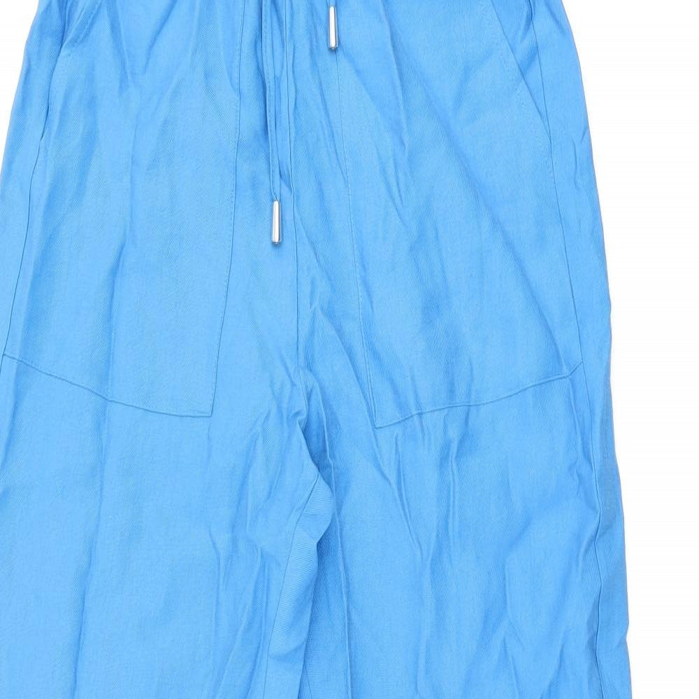 Womens UK Size 8 Marks and Spencer Regular Fit  Blue Trousers