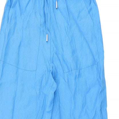 Womens UK Size 8 Marks and Spencer Regular Fit  Blue Trousers