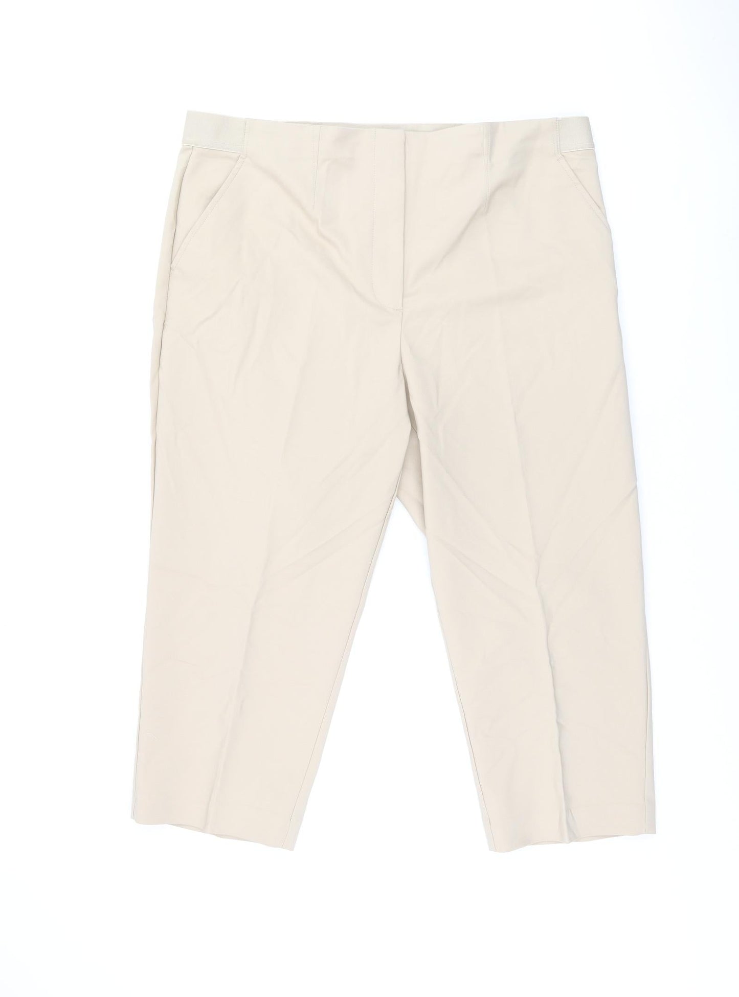 Womens UK Size 20 Marks and Spencer Regular Fit  Beige Trousers