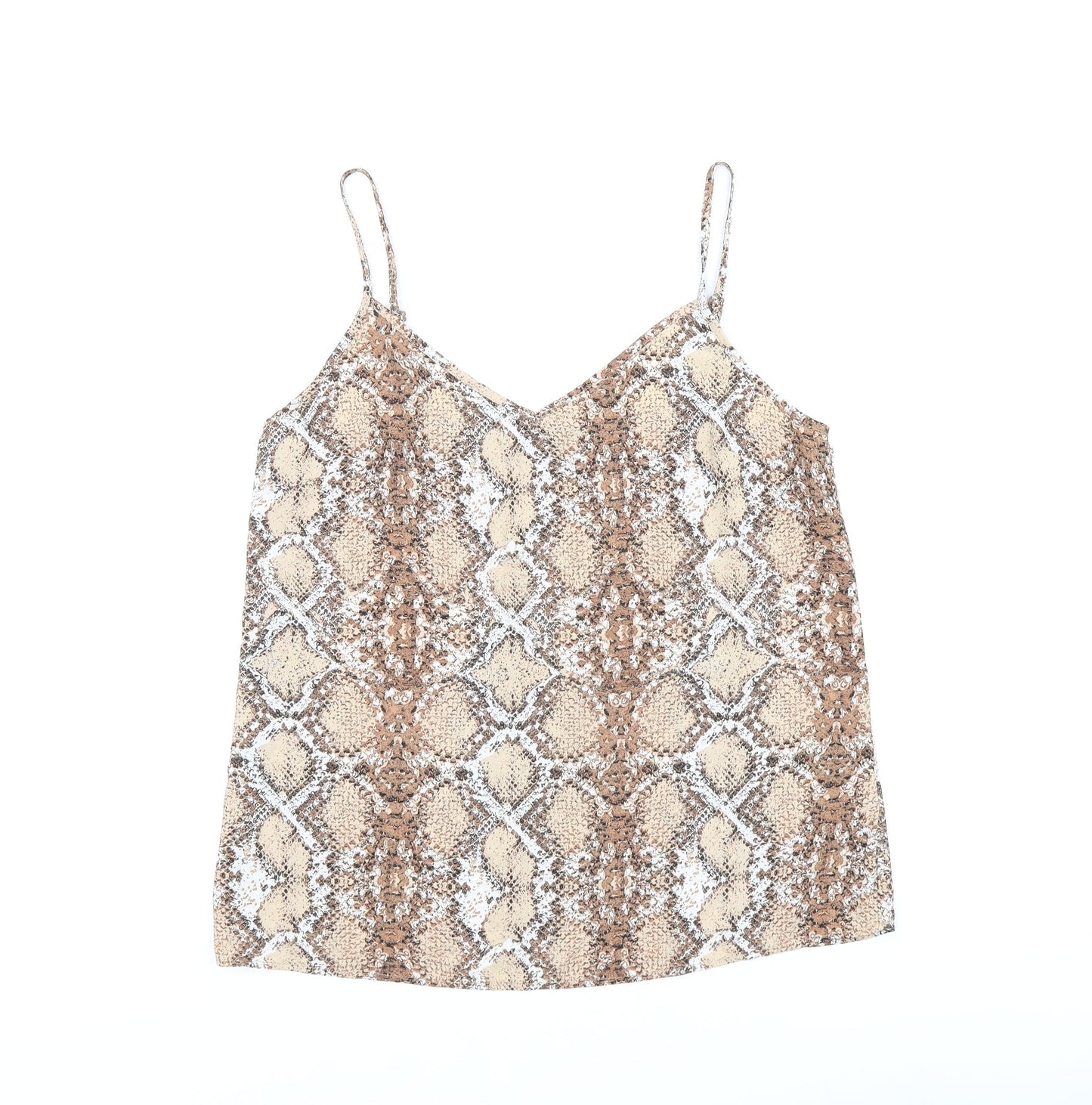 Womens UK Size 12 Marks and Spencer Brown Camisole T-Shirt
