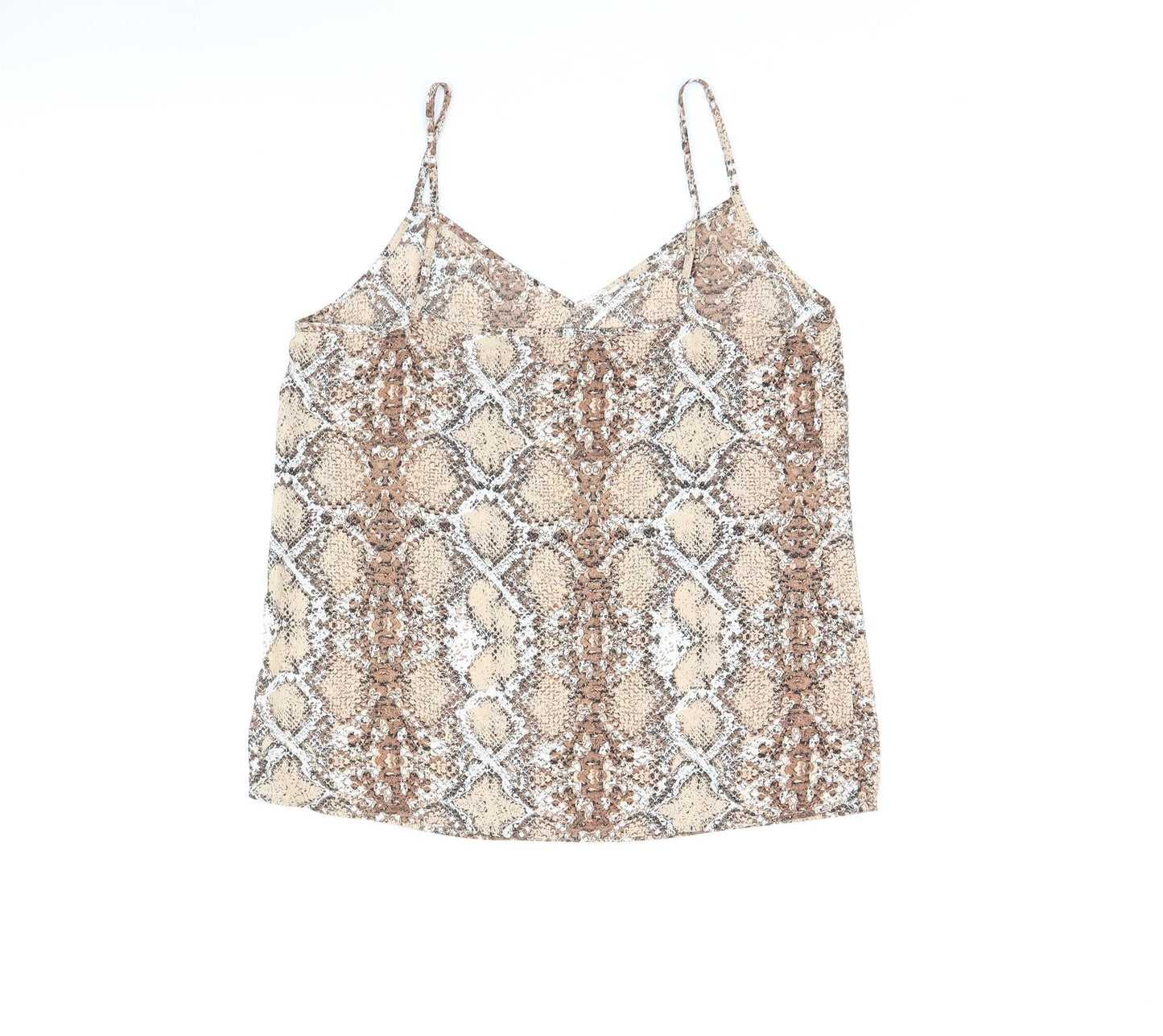 Womens UK Size 12 Marks and Spencer Brown Camisole T-Shirt