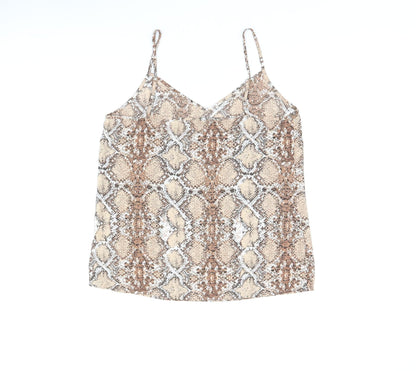 Womens UK Size 12 Marks and Spencer Brown Camisole T-Shirt