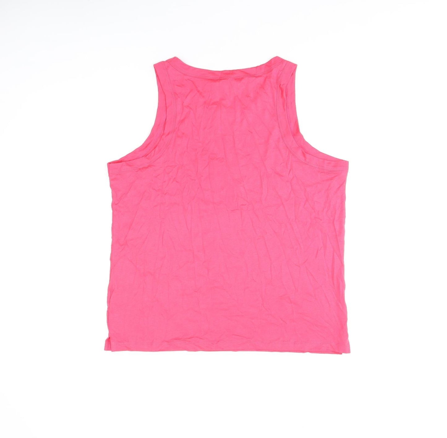 Womens UK Size L Marks and Spencer Pink Basic Tank