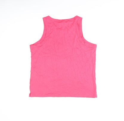 Womens UK Size L Marks and Spencer Pink Basic Tank
