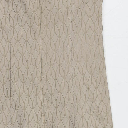Max Mara Womens Brown Geometric Acetate Pencil Dress Size 10 Boat Neck Zip - Textured