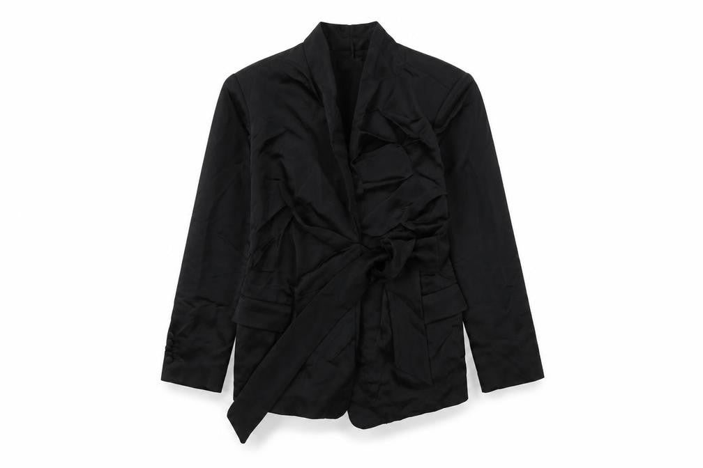 Zara Womens Black Jacket Blazer Size L Button
