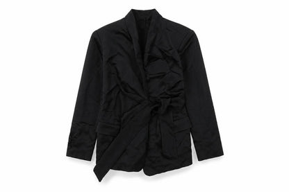 Zara Womens Black Jacket Blazer Size L Button
