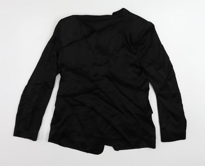 Zara Womens Black Jacket Blazer Size L Button