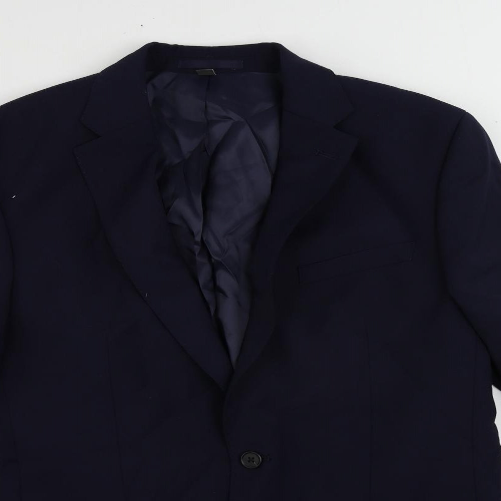Mens UK Size 40 Marks and Spencer Regular Blue Suit Jacket