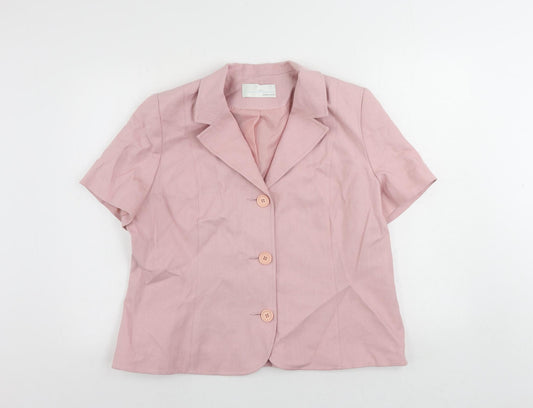 AMARANTO Womens Pink Jacket Blazer Size 20 Button