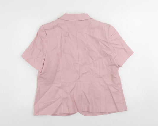 AMARANTO Womens Pink Jacket Blazer Size 20 Button