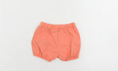Marks and Spencer Baby Pink Cotton Cropped Trousers Size 3-6 Months Drawstring