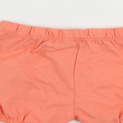 Marks and Spencer Baby Pink Cotton Cropped Trousers Size 3-6 Months Drawstring