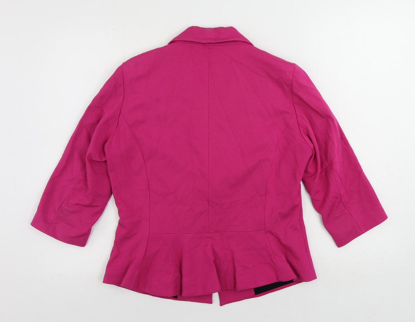 Ariana Womens Pink Jacket Blazer Size 14 Button