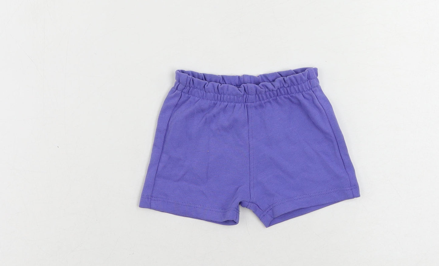 Marks and Spencer Baby Purple Cotton Cropped Trousers Size 0-3 Months